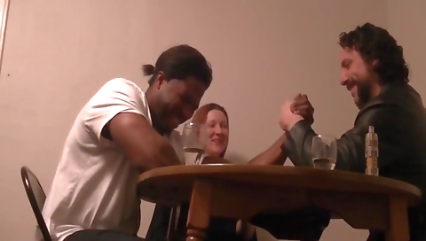 Hairy MILF with a nice pussy gets her dick in the mouth