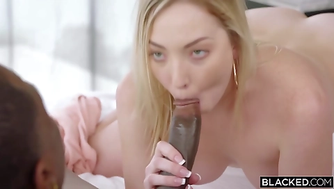 Blonde milf with big boobs fucked in a side position