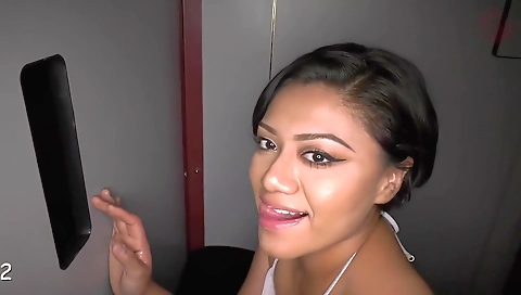 Brunette amateur pornstar playing with her big cock