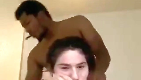 Brunette amateur with big tits showing off on webcam