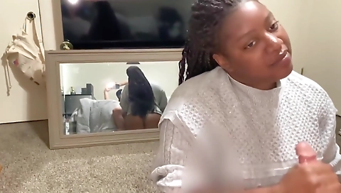 Ebony ebony girl in a red dress is showing her wet cunt