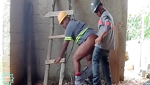 Horny amateur porn video featuring a black man and a brunette