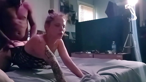 Webcam interracial video with blonde and brunette girl