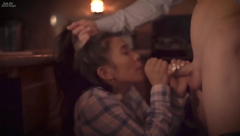 Filipino amateur brunette gets a black dick in her mouth