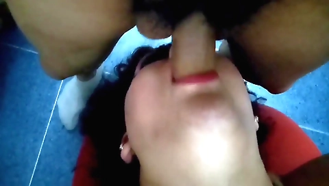 Busty brunette babe with big tits suck and ride a dick