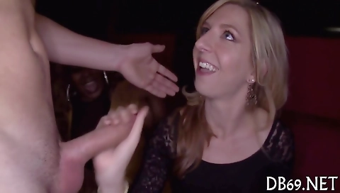 Black and ebony milfs enjoying a group sex with a blonde