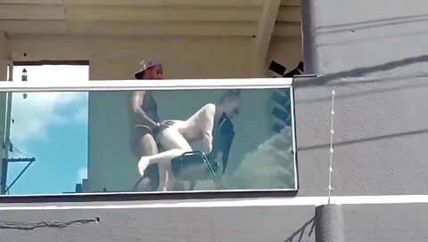 Blonde brunette tattooed lady gets creampie from her boss