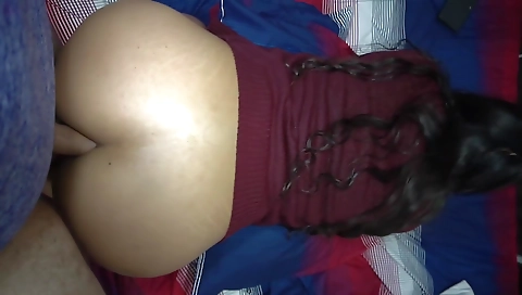 Ebony teen sucks and gets fucked hard by her boyfriend