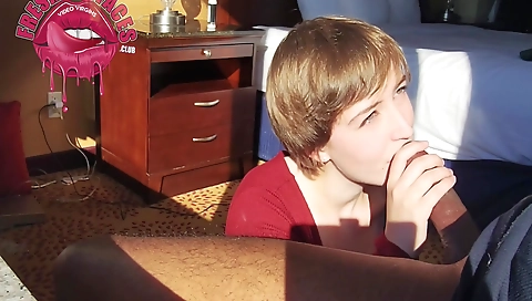 Big tits brunette takes a big cock deepthroated and fucked