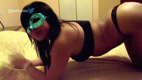 Hot interracial movie with a small titted brunette