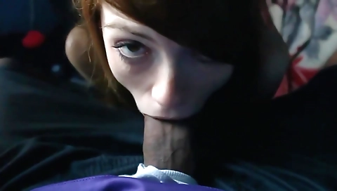 Redhead chick with big dick fucking and cum in mouth