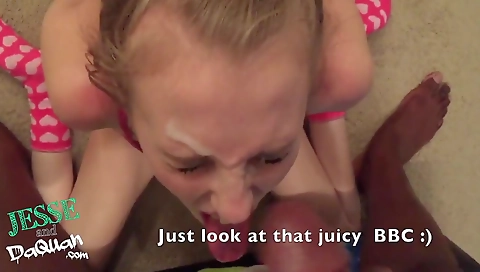 Blonde teen 18+ gets her cunt fucked in a deep throat