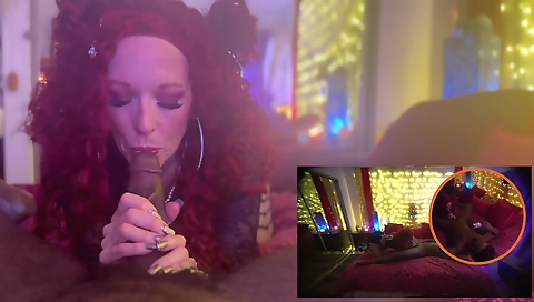 Mature redhead gets fucked and creampie from a big dick