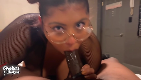 Slutty brunette with a big ass gets fucked in the back