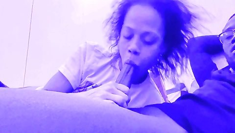 Brunette milf gets her mouth and asshole fucked by a black man