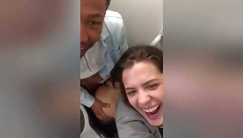 Brunette and blonde have a sexy interracial blowjob